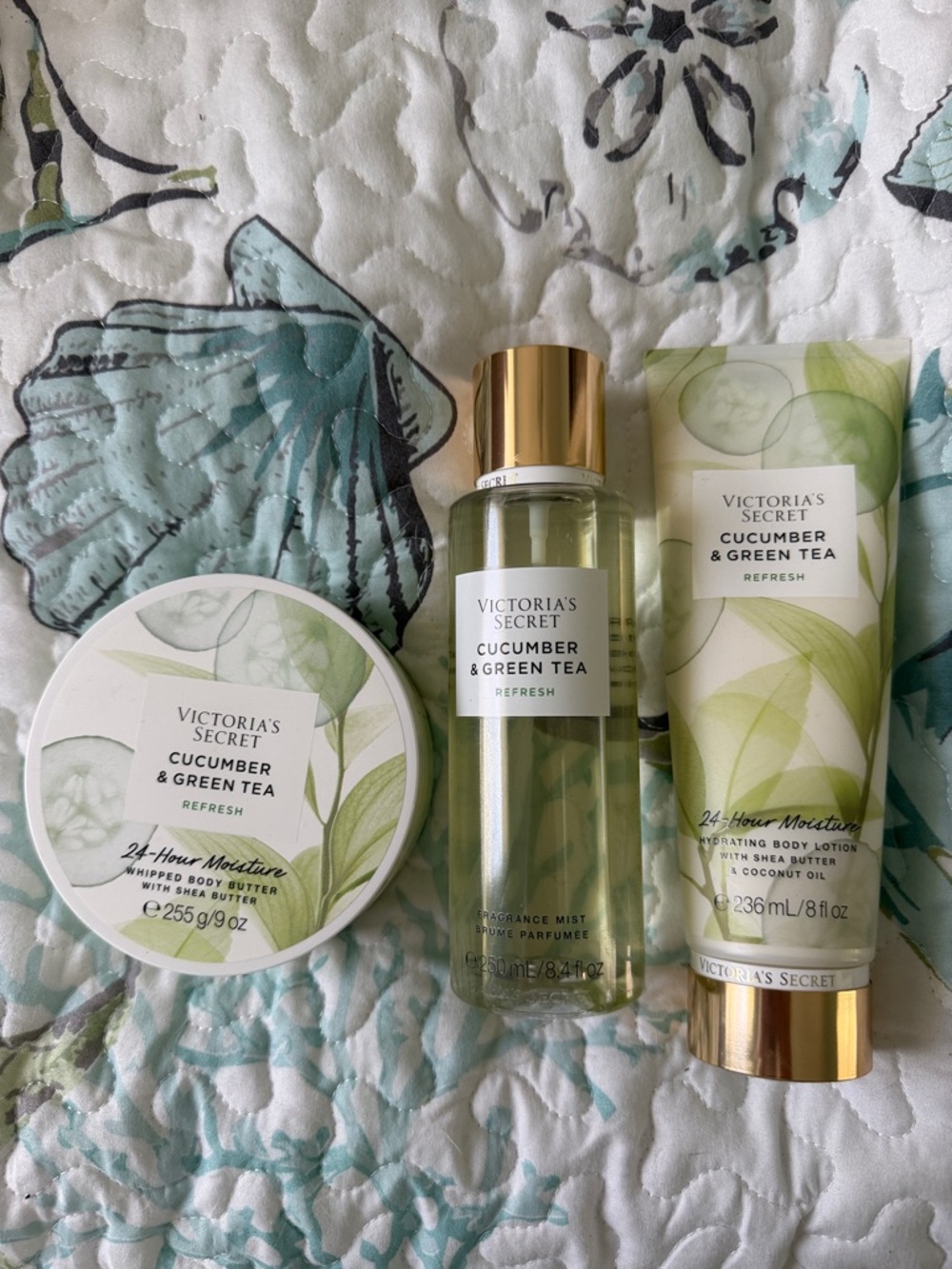 Victoria's Secret Cucumber & Green Tea Body Care Set